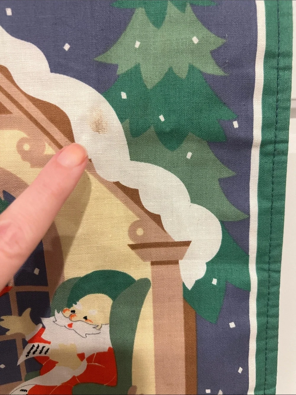 Vintage Avon 1987 Countdown to Christmas fabric advent calendar original mouse!